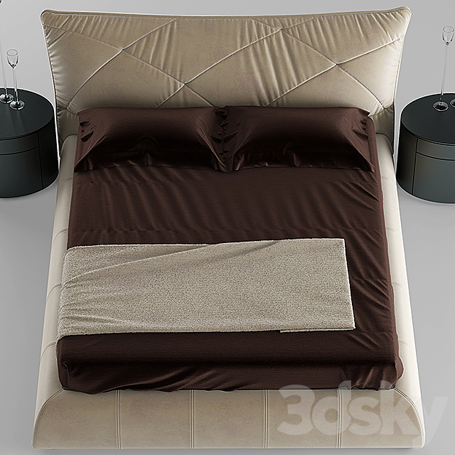 Bed falegnami camere da letto 3DS Max Model - thumbnail 2