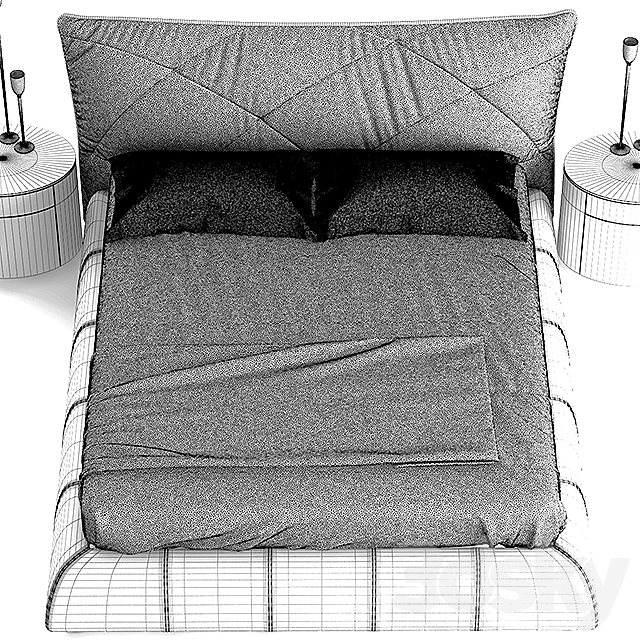 Bed falegnami camere da letto 3DS Max Model - thumbnail 3