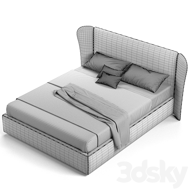 Bed felis paris 3DS Max Model - thumbnail 3