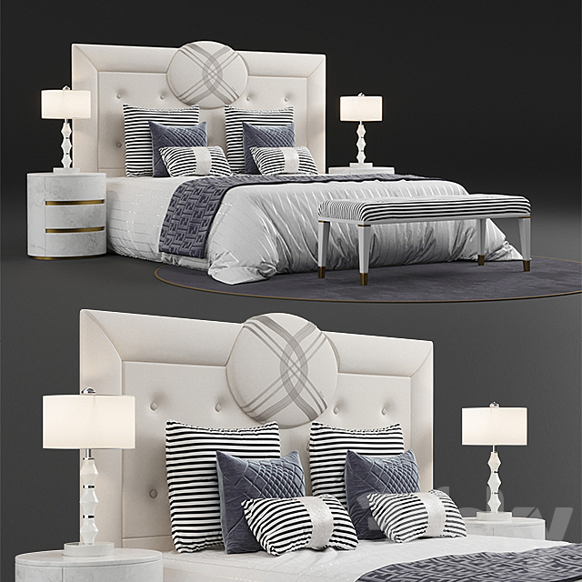 Bed Fendi Cameo Maxi Bed 3DSMax File - thumbnail 1