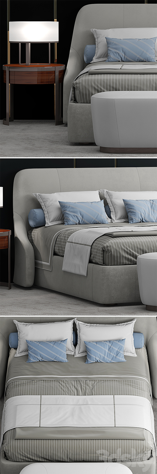 Bed Fendi Casa Audrey Bed 3DSMax File - thumbnail 2