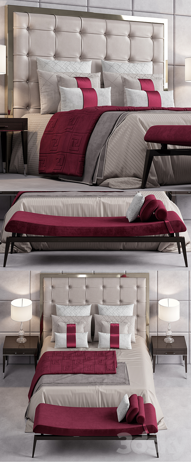 Bed FENDI CASA SAVILE 3DSMax File - thumbnail 2