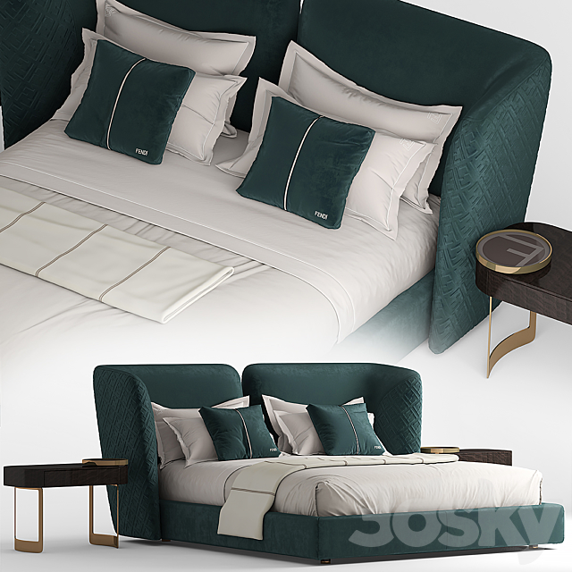 Bed FENDI CEASAR 3DSMax File - thumbnail 1