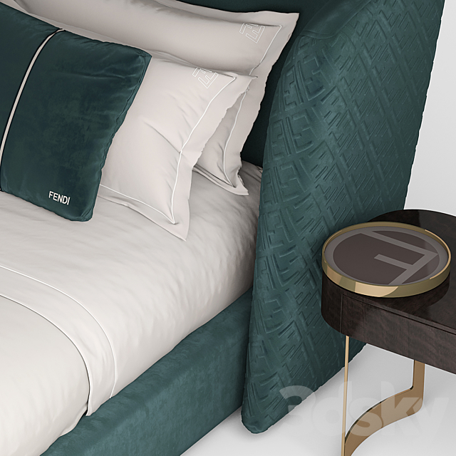 Bed FENDI CEASAR 3DSMax File - thumbnail 2