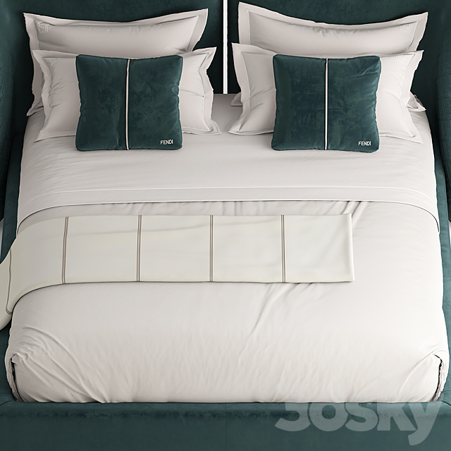 Bed FENDI CEASAR 3DSMax File - thumbnail 3