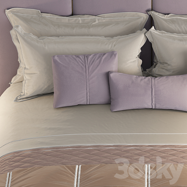 Bed fendi DELANO BED 3DSMax File - thumbnail 3