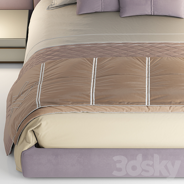 Bed fendi DELANO BED 3DSMax File - thumbnail 4