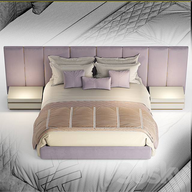 Bed fendi DELANO BED 3DSMax File - thumbnail 5