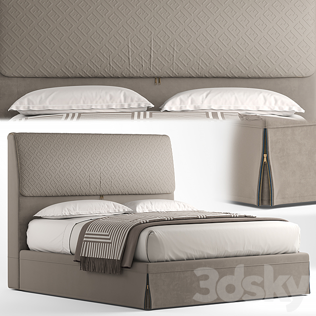 Bed fendi dorian 3DSMax File - thumbnail 1