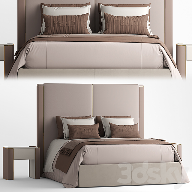 Bed fendi ICON BED 3DSMax File - thumbnail 1