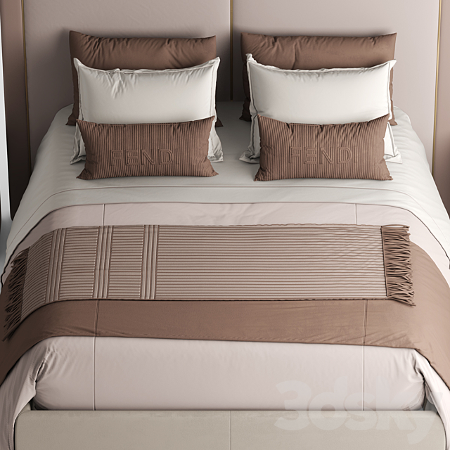 Bed fendi ICON BED 3DSMax File - thumbnail 3