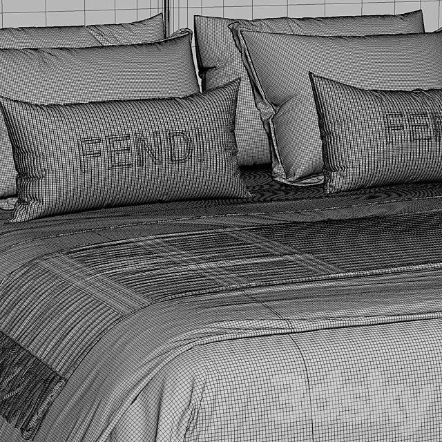 Bed fendi ICON BED 3DSMax File - thumbnail 5