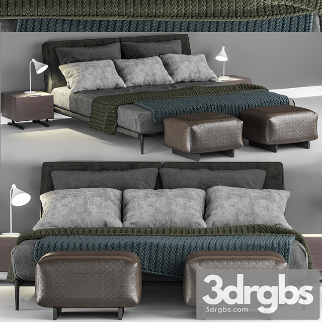 Bed flexform adda bed 3 3dsmax Download - thumbnail 1