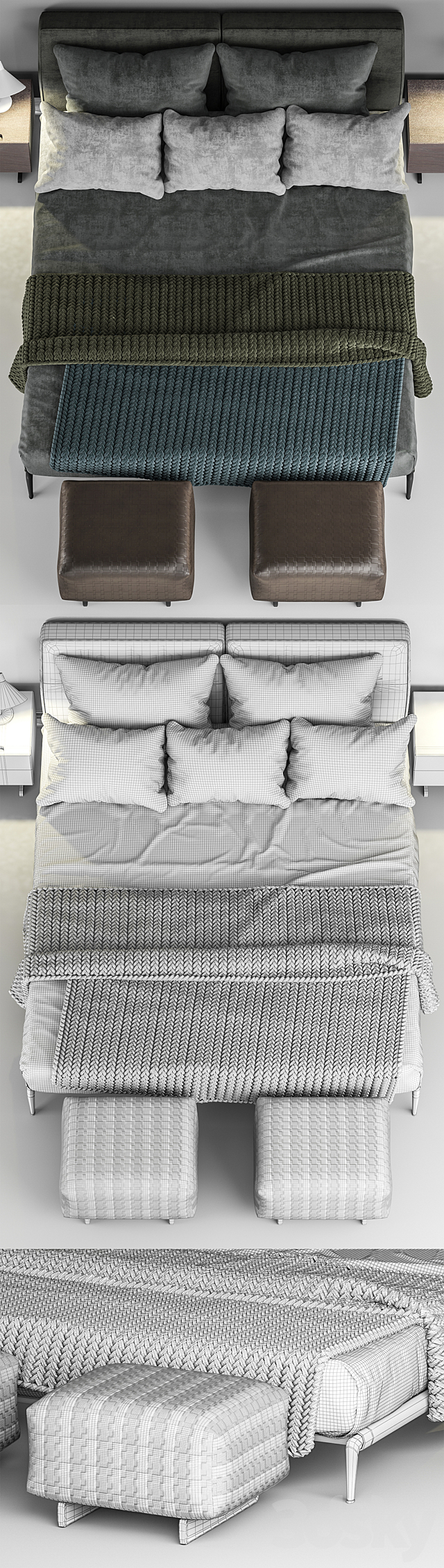 Bed Flexform Adda bed 3DSMax File - thumbnail 3