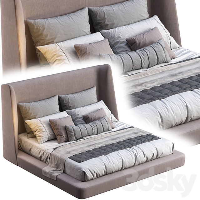 Bed Flexform Midnight 3DSMax File - thumbnail 3