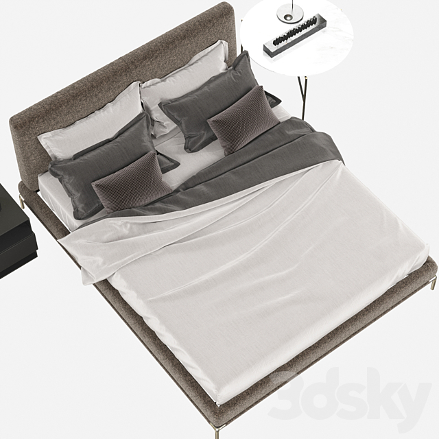 Bed Flou Icon 3DSMax File - thumbnail 2