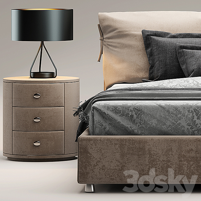 Bed flou Letto Nathalie 3DSMax File - thumbnail 2