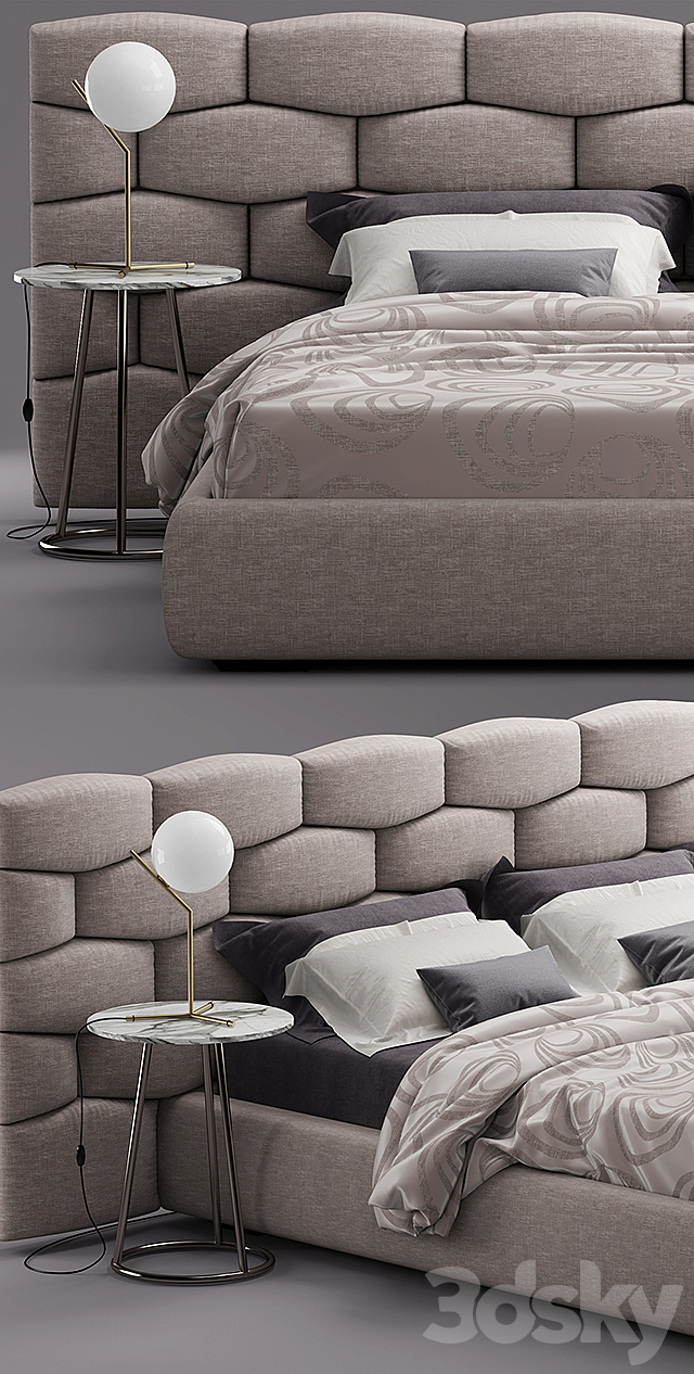 Bed Flou MAJAL Bed 3DSMax File - thumbnail 2