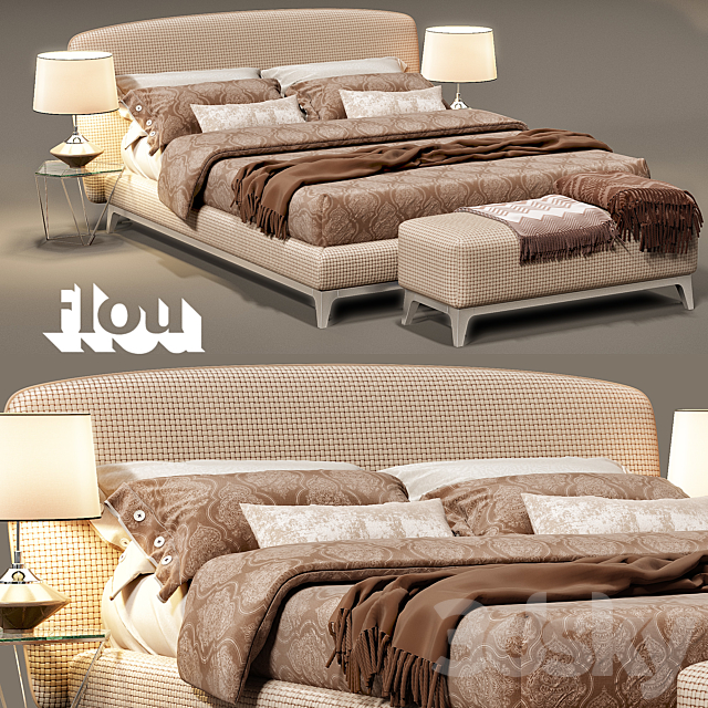 Bed Flou Oliver 3DSMax File - thumbnail 1