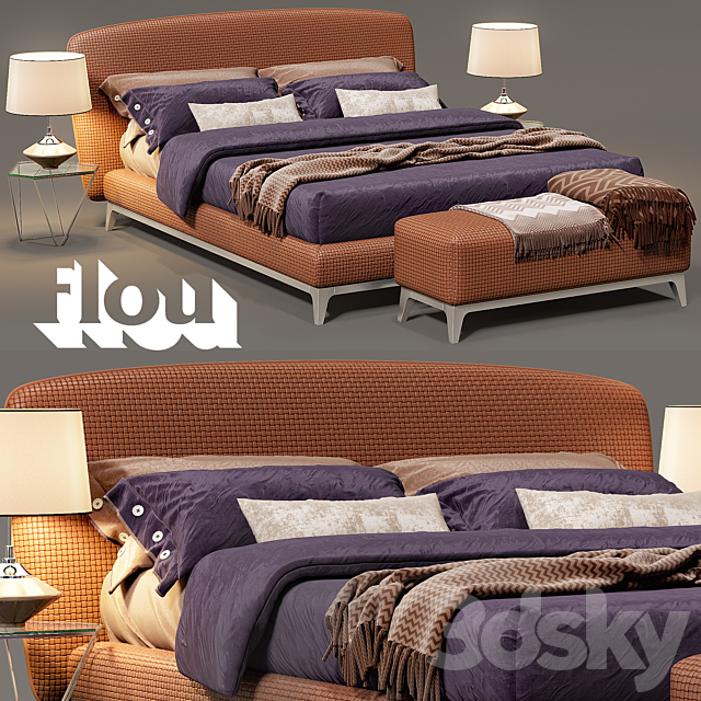 Bed Flou Oliver 3DSMax File - thumbnail 2