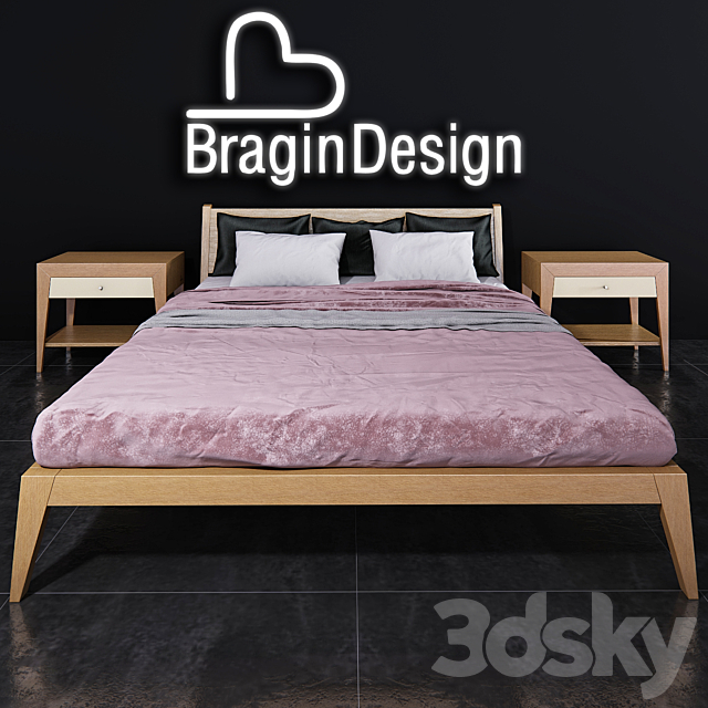 Bed FLY – Oak BraginDesign 3ds Max - thumbnail 2