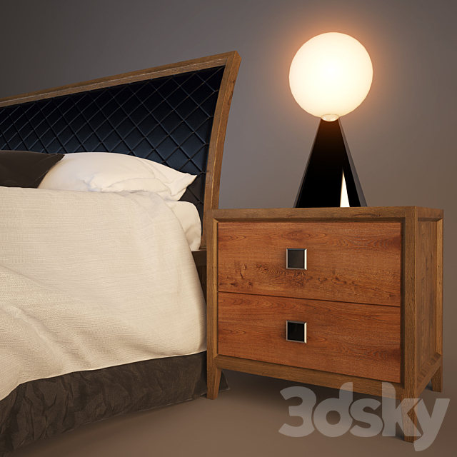 Bed FM Bottega d’Arte 3DS Max Model - thumbnail 2