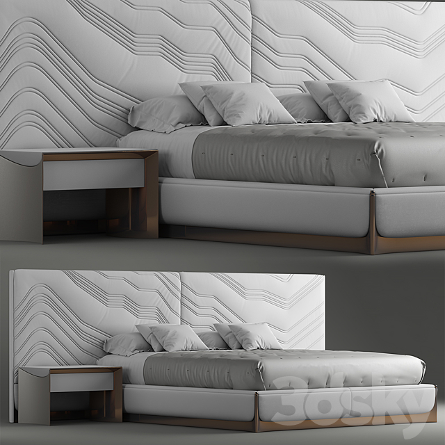 Bed foscari visionnaire 3DSMax File - thumbnail 1