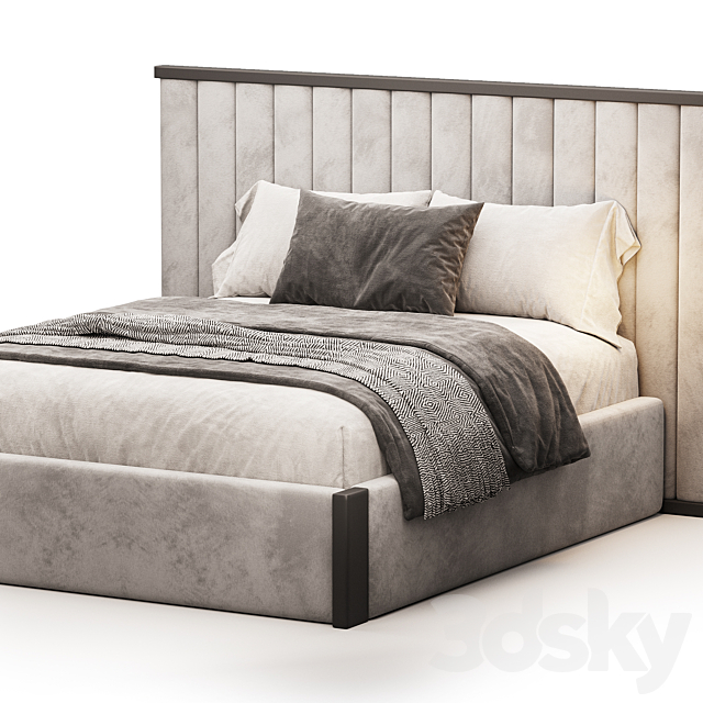 Bed Frame Elisio 3ds Max - thumbnail 3