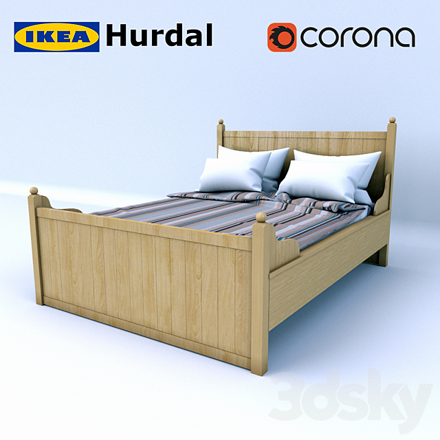 Bed frame IKEA Gurdal 3DSMax File - thumbnail 1