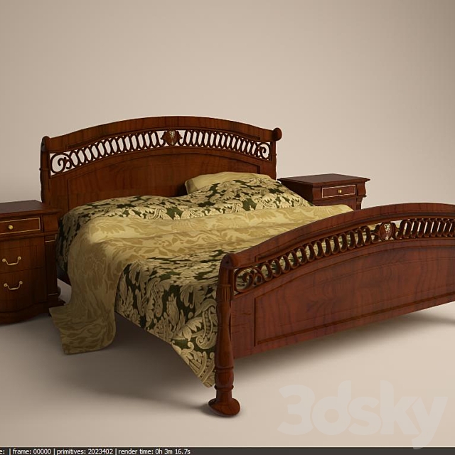 Bed Francesca 3DSMax File - thumbnail 1