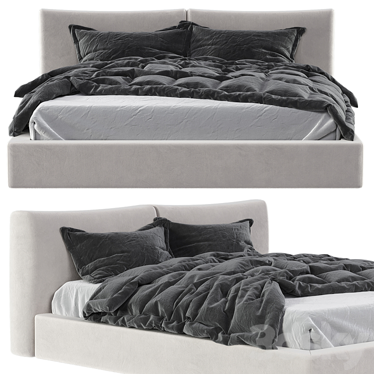 Bed Frauflex SOFT 3DS Max Model - thumbnail 2