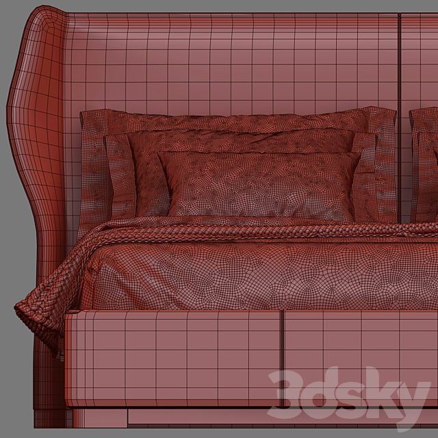 Bed Frigerio Salotti AGIO 3DSMax File - thumbnail 3