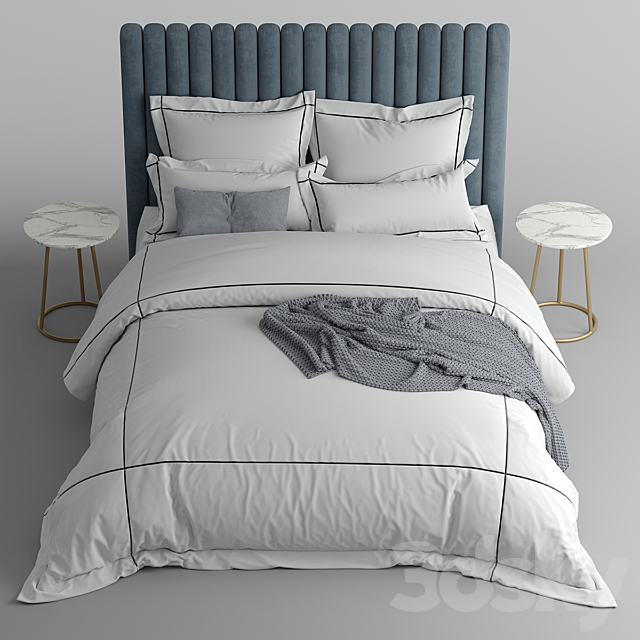 Bed from bedding adairs australia 3DS Max Model - thumbnail 2