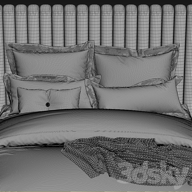 Bed from bedding adairs australia 3DS Max Model - thumbnail 3