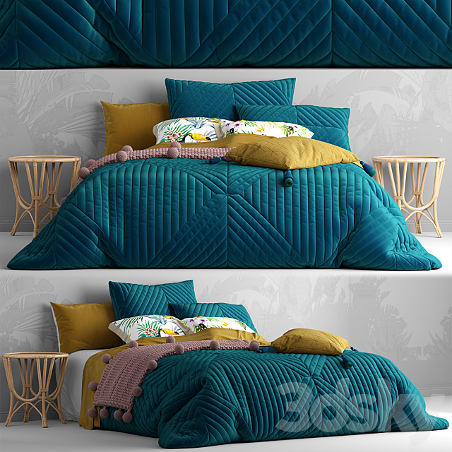 Bed from bedding adairs australia 3DSMax File - thumbnail 1