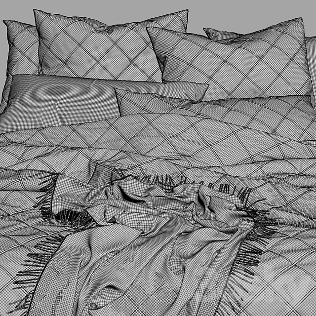 Bed from bedding adairs australia 3DSMax File - thumbnail 3