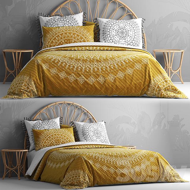 Bed from bedding adairs australia 3DSMax File - thumbnail 1