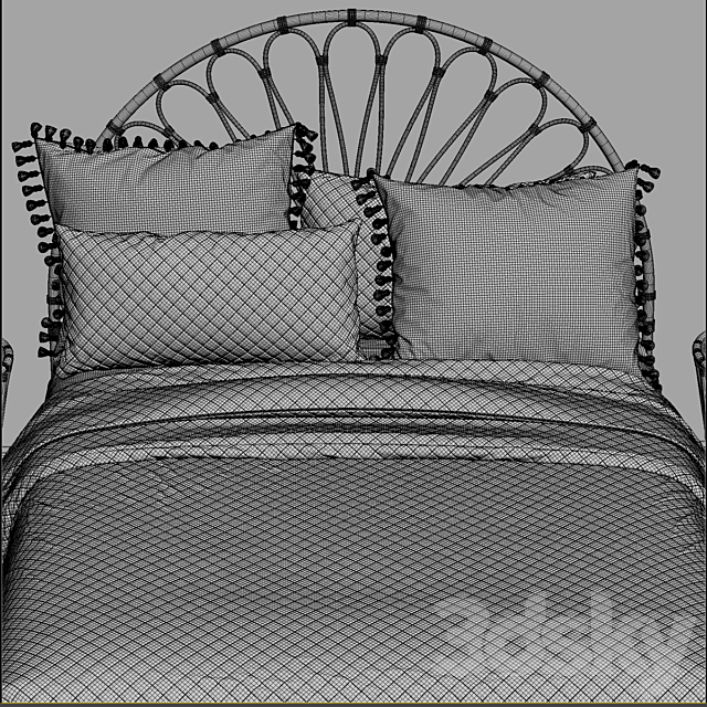 Bed from bedding adairs australia 3DSMax File - thumbnail 3