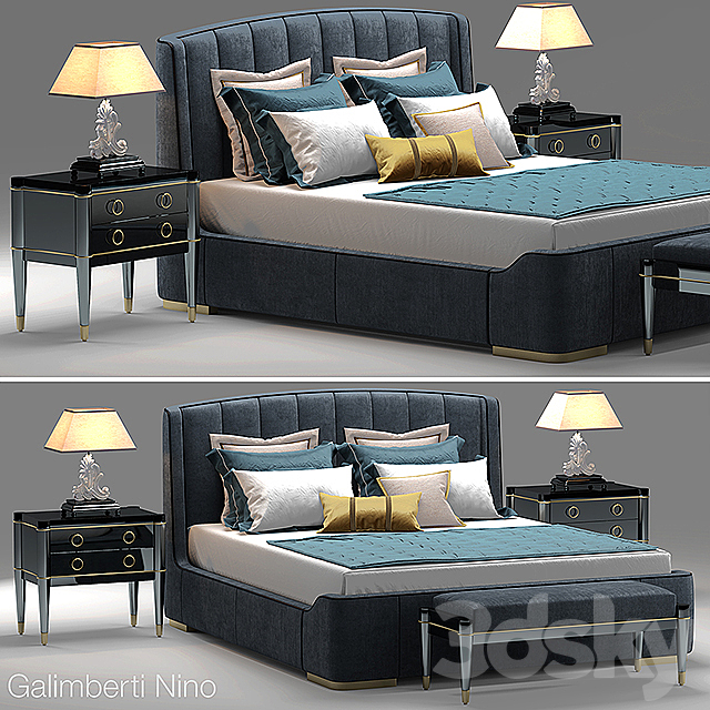 Bed galimberti Zaffiro 3DSMax File - thumbnail 1