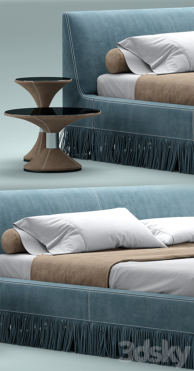 Bed Gamma Marilyn bed 3DS Max Model - thumbnail 2