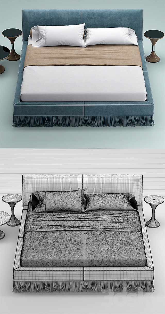 Bed Gamma Marilyn bed 3DS Max Model - thumbnail 3