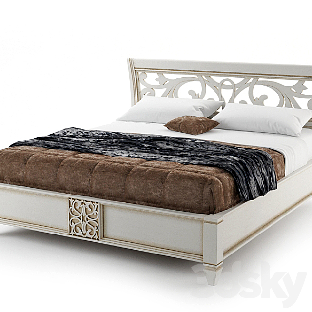 Bed Genevra GN142 from Mario Villanova 3DSMax File - thumbnail 1