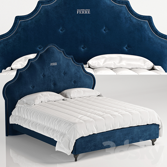 Bed Gianfranco Ferre Marriott 3DSMax File - thumbnail 1