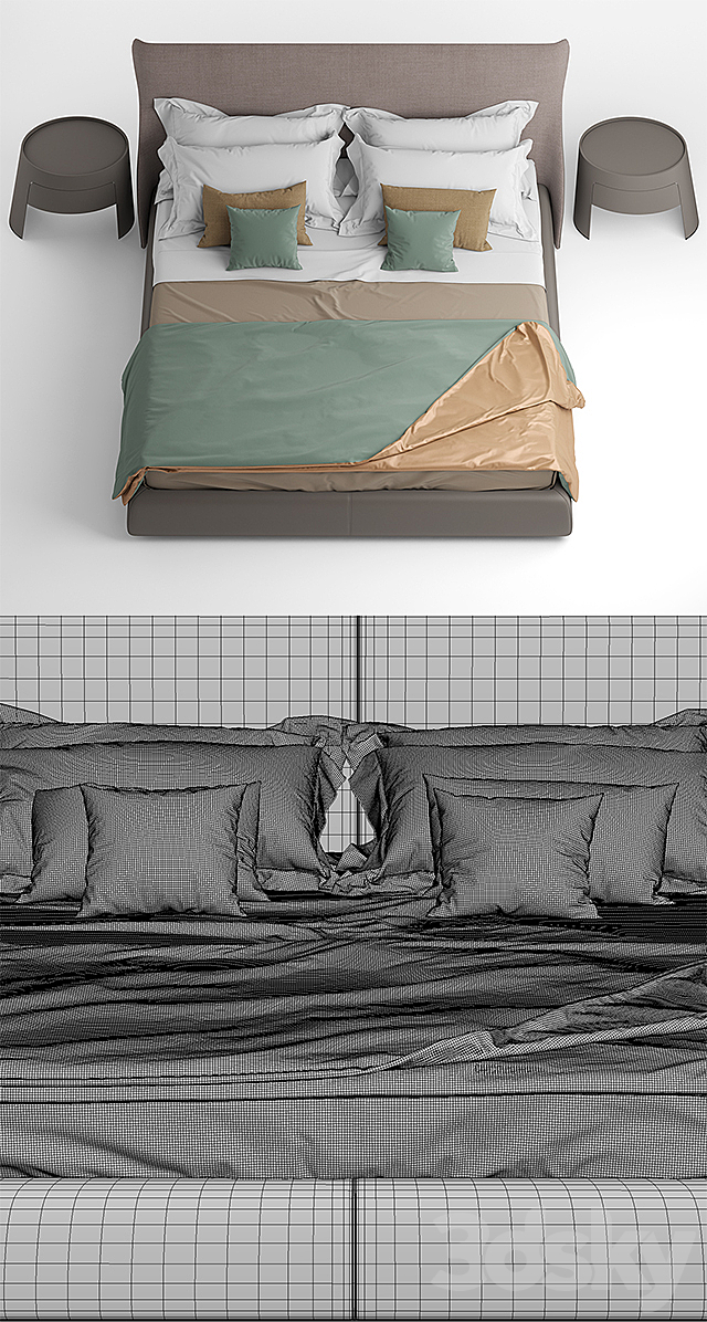 Bed giorgetti altea 3DSMax File - thumbnail 3