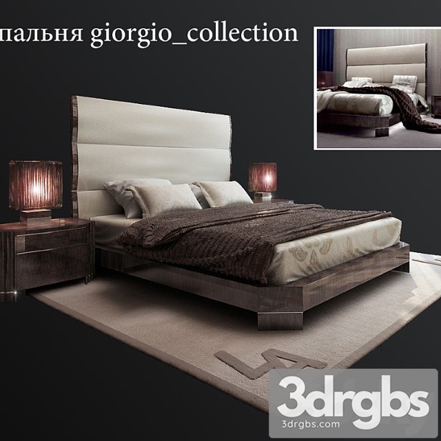 Bed Giorgio Collection 3dsmax Download - thumbnail 1