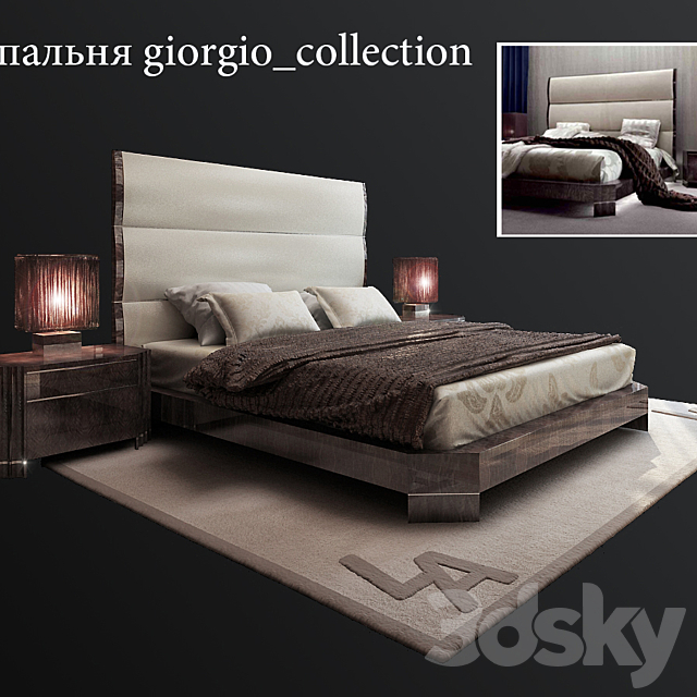 Bed giorgio_collection 3DSMax File - thumbnail 1