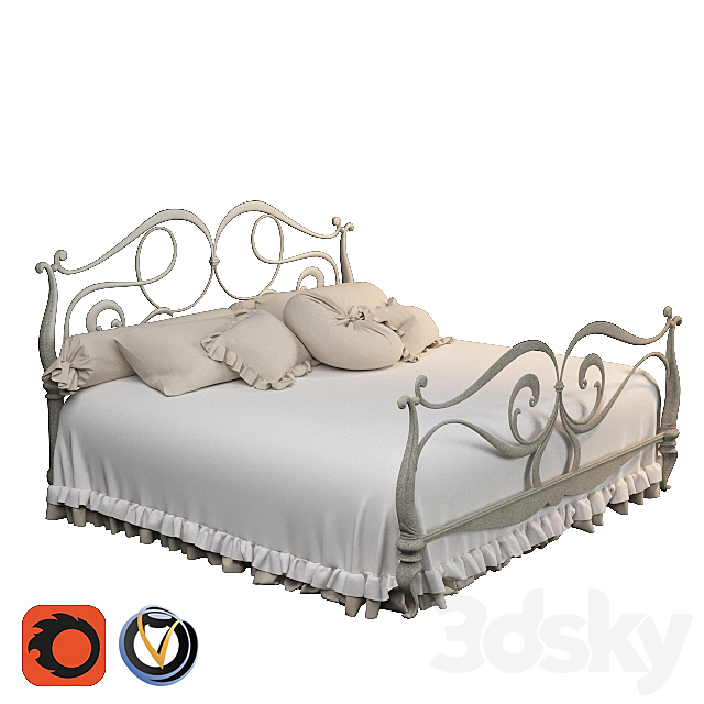 Bed Giusto portas Levis 3DSMax File - thumbnail 1