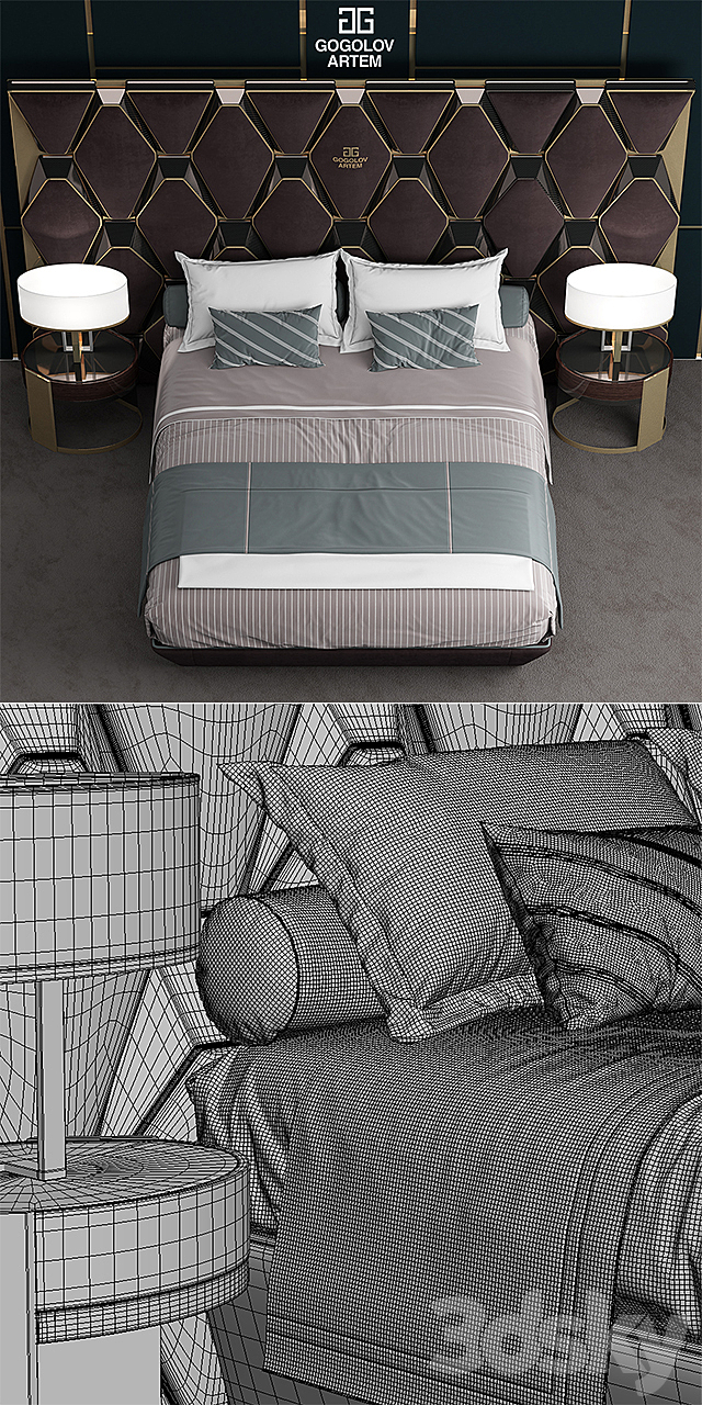 Bed Gogolov Artem 3DSMax File - thumbnail 3