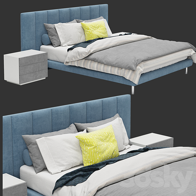 Bed GRANGALA _ Zanotta 3DSMax File - thumbnail 2