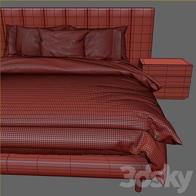 Bed GRANGALA _ Zanotta 3DSMax File - thumbnail 3